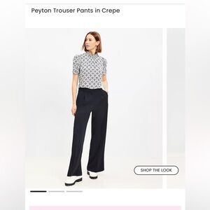 LOFT Peyton Trouser Pants in Crepe